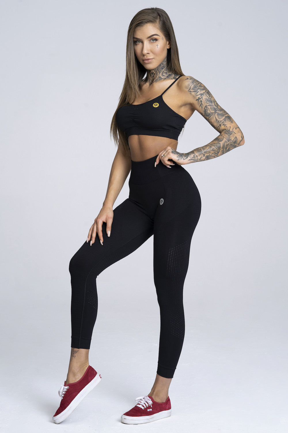 Seamless leggings, black