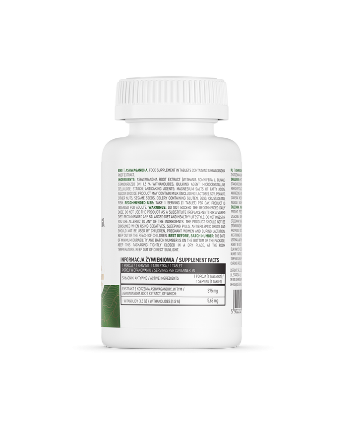 OstroVit Ashwagandha 90 tabs – zdjęcie 2