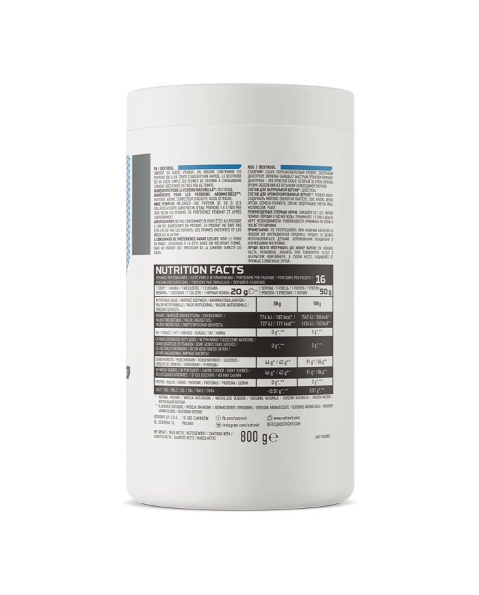 OstroVit Dextrose 800g Lemon – zdjęcie 3