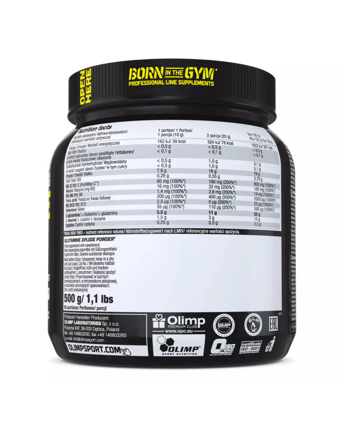 Glutamine Xplode Powder® 500g – zdjęcie 3
