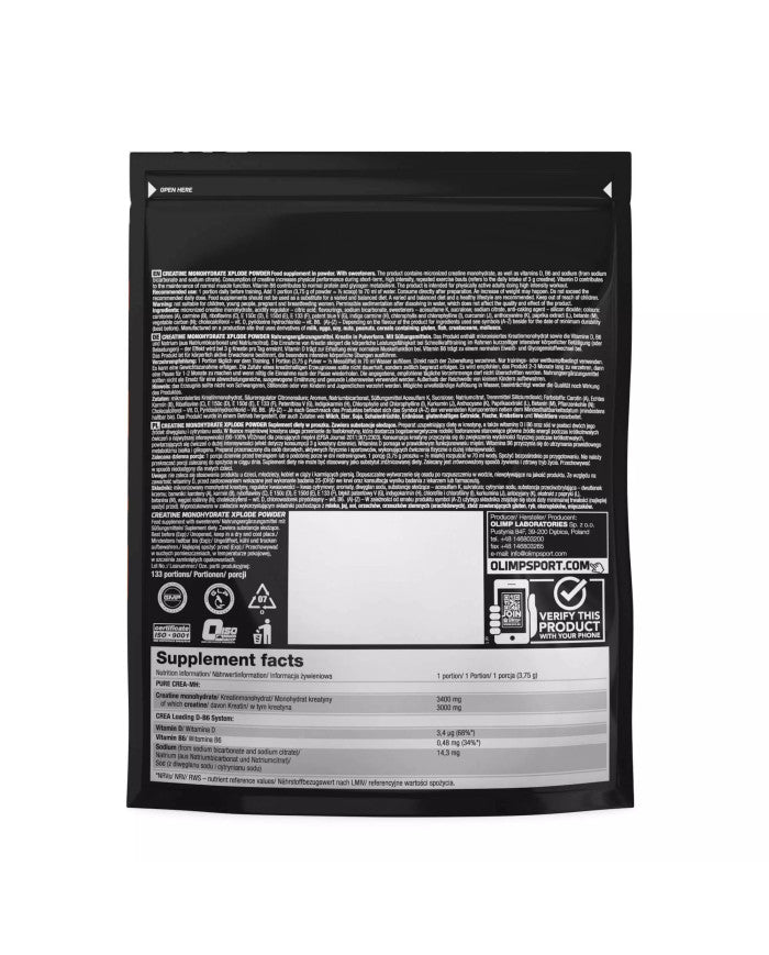 Creatine Monohydrate Xplode Powder 500g – zdjęcie 2