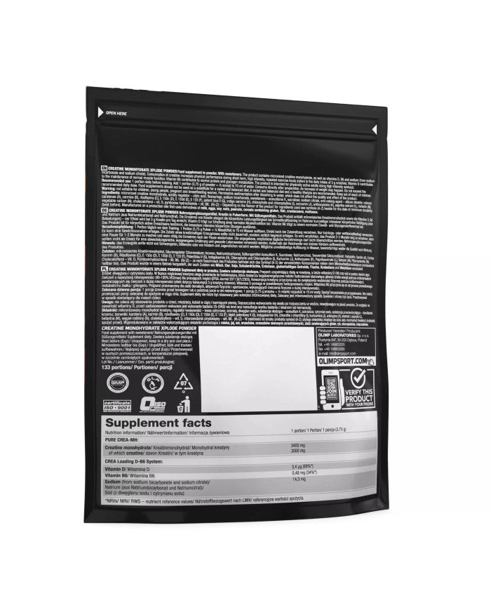 Creatine Monohydrate Xplode Powder 500g – zdjęcie 3
