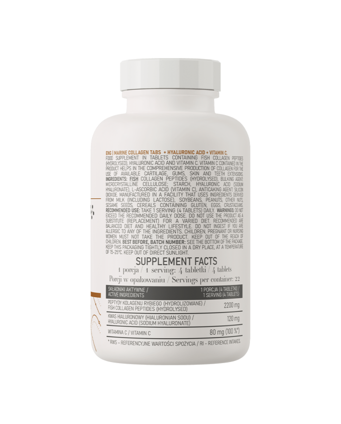 Marine Collagen + Hyaluronic Acid + Vitamin C  90 tabs – zdjęcie 2