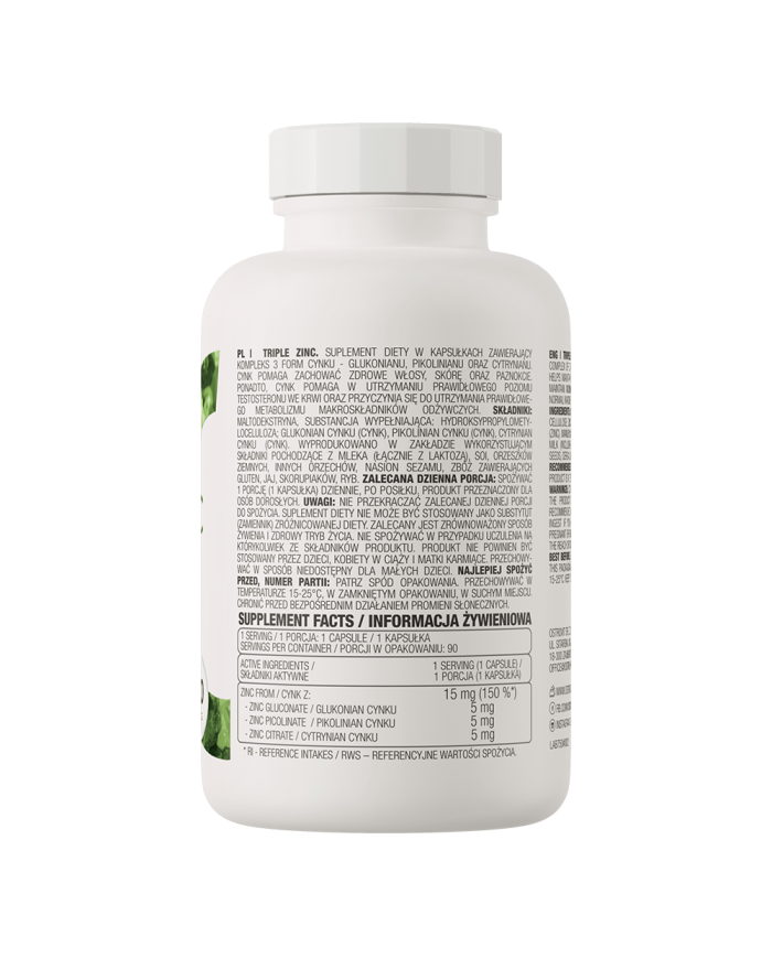 Triple Zinc 90 caps – zdjęcie 2