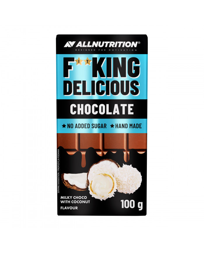 ALLNUTRITION FITKING DELICIOUS CHOCOLATE MILKY CHOCO WITH COCONUT 100 g – zdjęcie 2