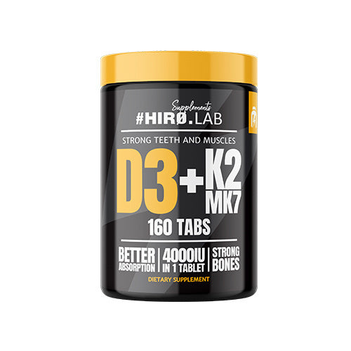HIRO.LAB Vitamin D3 1000IU + K2 MK7 160 tabs
